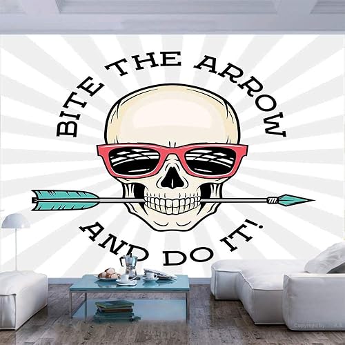 Miniatura 9 de Vinilo de pared de 55.0 x 30.0 in, diseño de tribu indígena americana con cabeza de pluma, con gafas, se despega y pega, autoadhesivo, adhesivo para