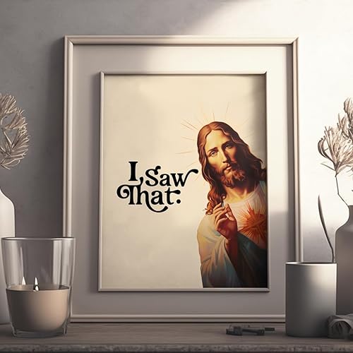 Miniatura 4 de I Saw That, Jesus Wall Art, Bathroom Print, Kitchen Print, Christmas Mantel Decor, Christmas Decoration Art, Farmhouse Wall Decor, Jesus Painting,
