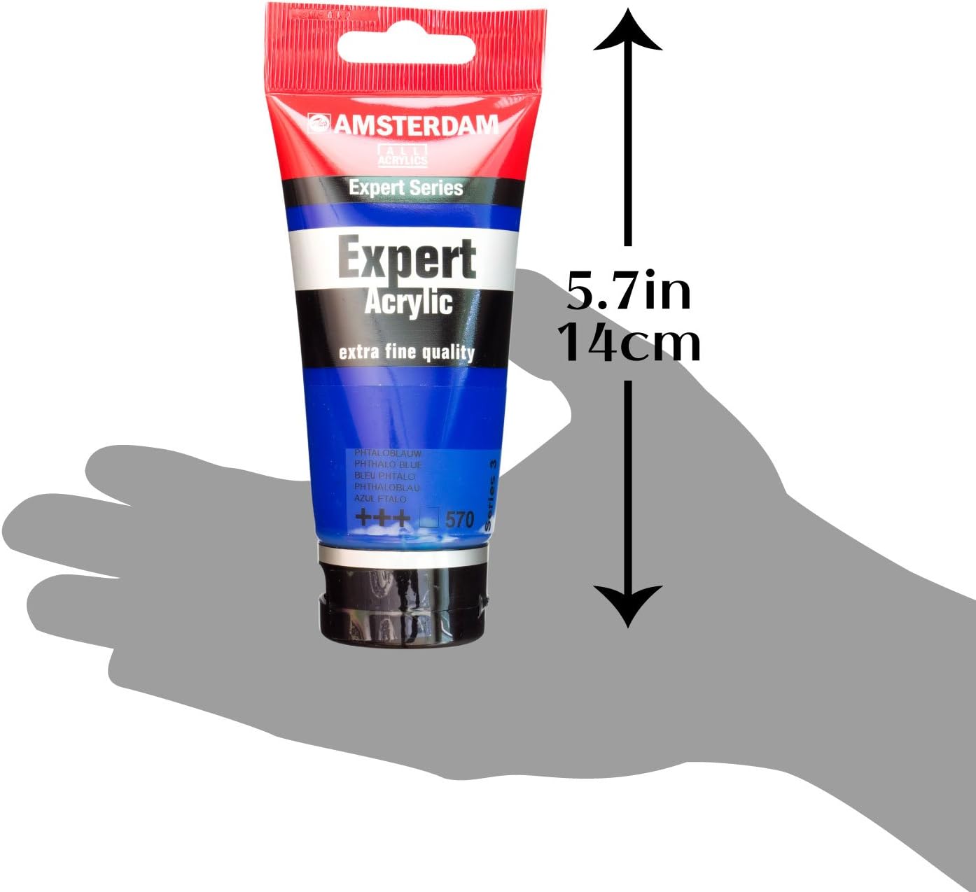 Amsterdam Expert Series Acrylic - Phthalo Blue 570 - Heavy Body Paint - High Lightfastness - 75 ml Tube, 75 ml (Pack of 1) - Image 5