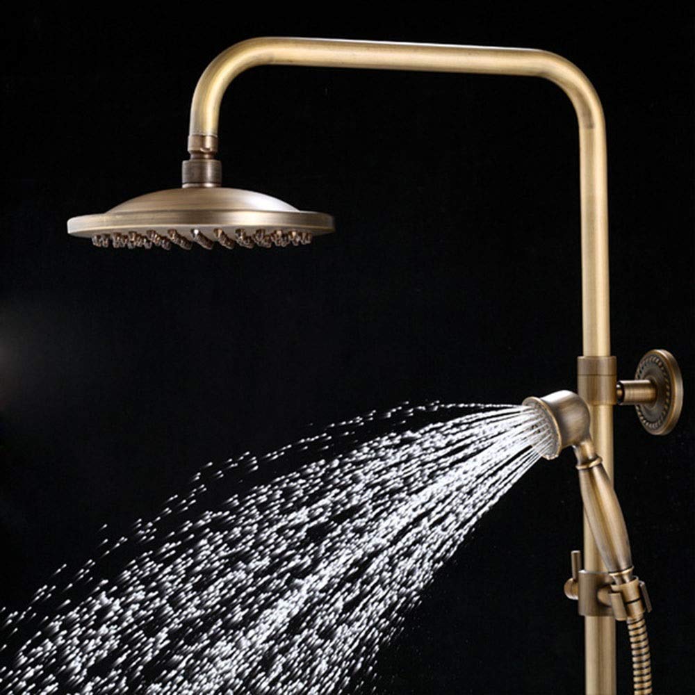 Amazon.co.jp: シャワーヘッドレトロつや消しシャワーセット銅蛇口