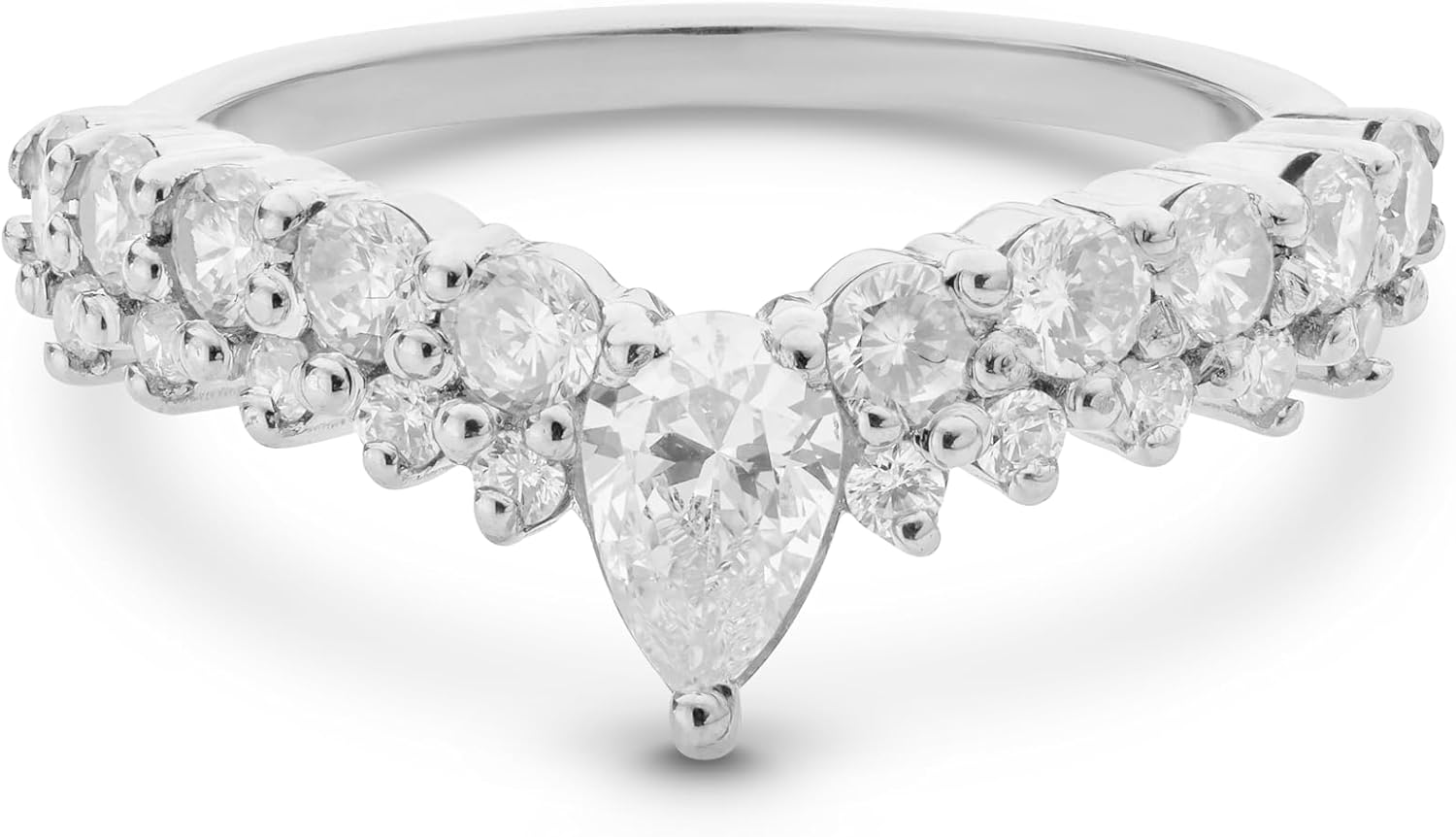 925 Sterling Silver VVS1 Moissanite Wedding Bands Diamond Ring Enhancer for Engagement Rings Curved Stacking Band Size 4 to 10