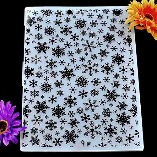 DDOUJOY A4 Size Snowflake Background Plastic Embossing Folders for Card Making Scrapbooking and Other Paper Crafts 2101031 - Thumbnail 2