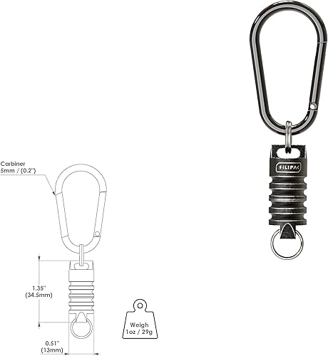 Miniatura 5 de Llavero Conector Magnético Titanio Acero Latón EDC Mag Cuentas Clave Segura Cierre Rápido Mosquetón Llaves Desmontable Fácil Acceso