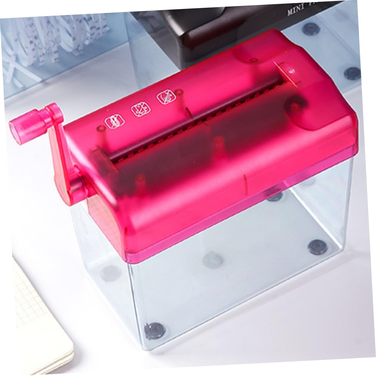 Portable Manual Paper Shredder Small Household Office Handheld Document Cutter for Privacy Protection with Plastic Metal Build Lightweight and Easy to Use for School and Home