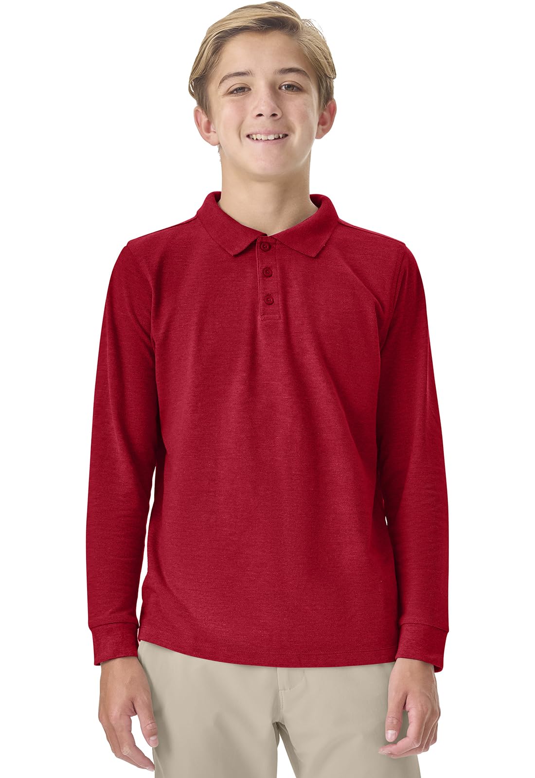 Classroom School Uniforms Big Kid Pique Polo Long Sleeve