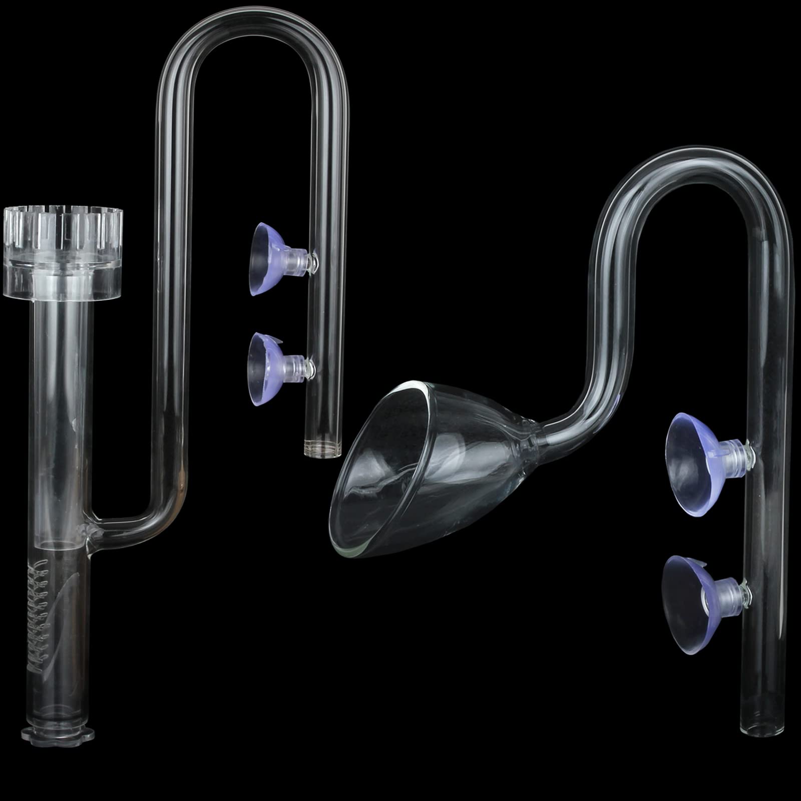 Glaslilien-Rohrzuflussset, Wasserzufluss mit Oberflächenskimmer für Aquarien, Pflanzentanks, Aquascaping, 17 mm für 16/22 mm (5/8 Zoll) Innendurchmesser