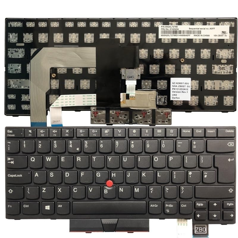 Clavier de remplacement pour Thinkpad T470 T480 résout touches bloquées 01AX434