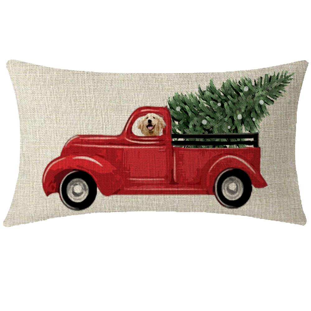 Coussin en forme de chien amusant à carreau en laine naturelle faite