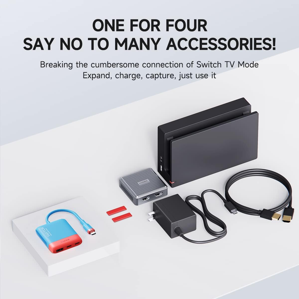 Hagibis Switch Video Capture Card Portable Switch Dock for Nintendo Switch/iPhone 16 15 Pro Max Live Streaming Gaming USB 3.0 1080P 60Hz Video Recorder, Quest 3 with 4K HDMI(Blue MS2130 Chip)