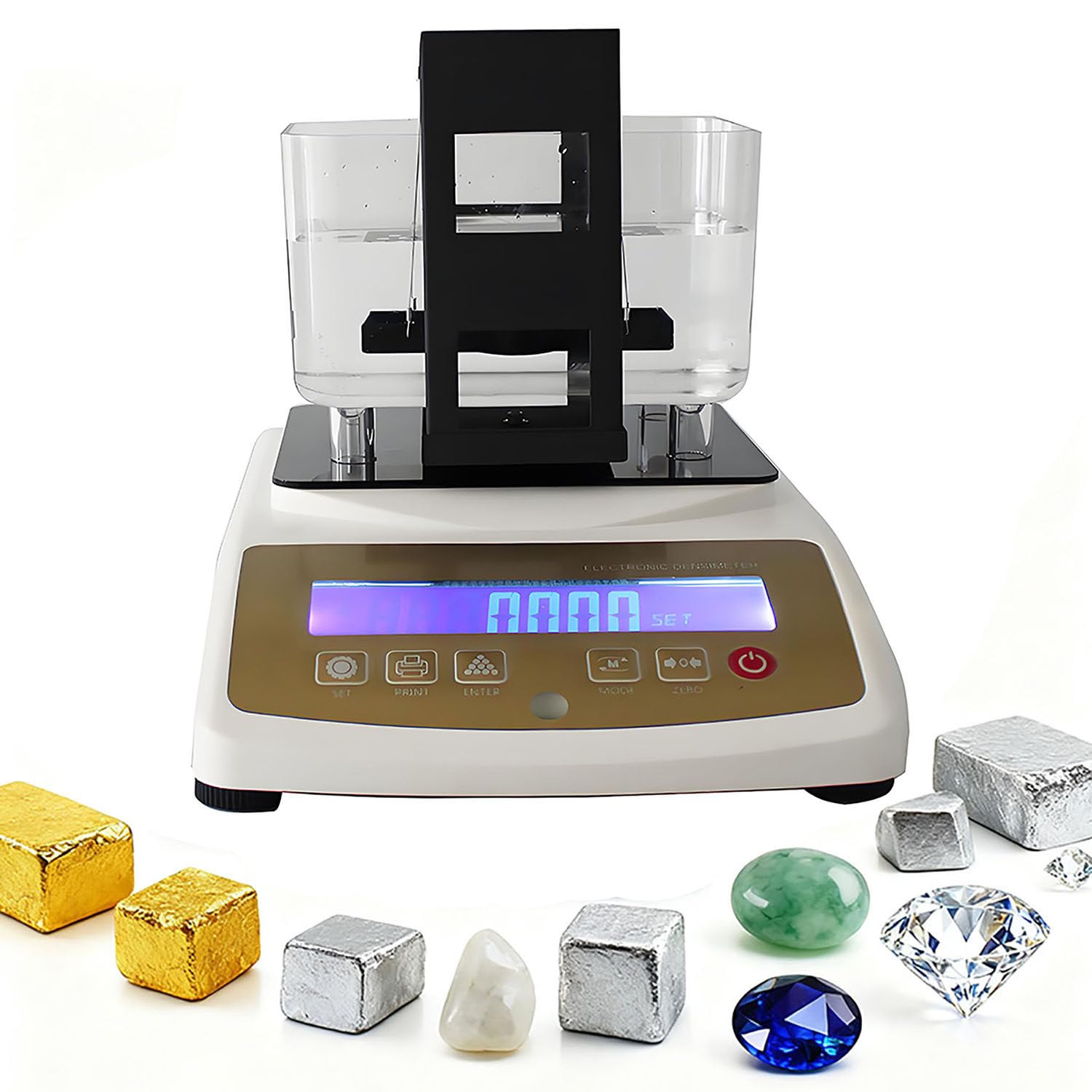 Gold - Analizador de pureza - Detector de contenido de densidad portátil para metales preciosos - Precisión de grado de laboratorio, recargable, ideal para pruebas y reciclaje