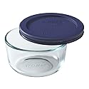 Pyrex Round Storage Dish with Blue Lid