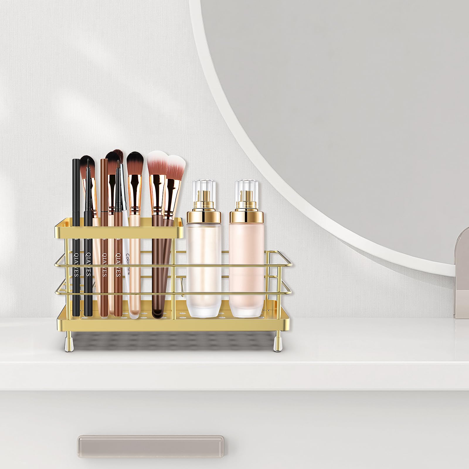 Portaspazzolino Da Denti Per Bagno Porta Dentifricio Organizer Per Spazzolini in Acciaio Inossidabile 304 Facile Da Pulire