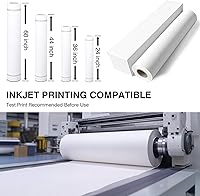 Vista 4 de Rollo de lienzo para pintar 36 pulgadas de ancho - rollo de inyección de tinta de 7.05 oz/m² para pintar formato de poliéster mate impermeable Epson