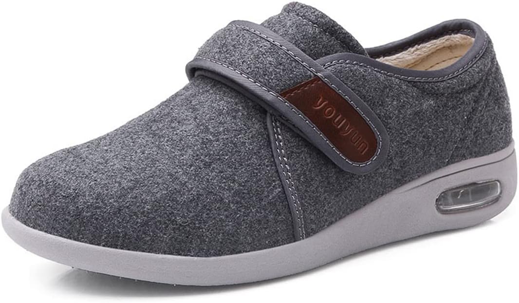 Men Women Diabetic Slippers Adjustable Arthritis Edema Swollen Feet Wide Shoes Soft Non-Slip Memory Foam Warm Slipper