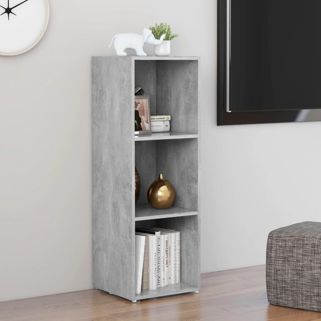Szafka pod telewizor, kolor szary betonowy, 107 x 35 x 37 cm, materiał drewnopochodny, uniwersalny stojak pod telewizor do salonu i sypialni, ustawienie poziome lub pionowe