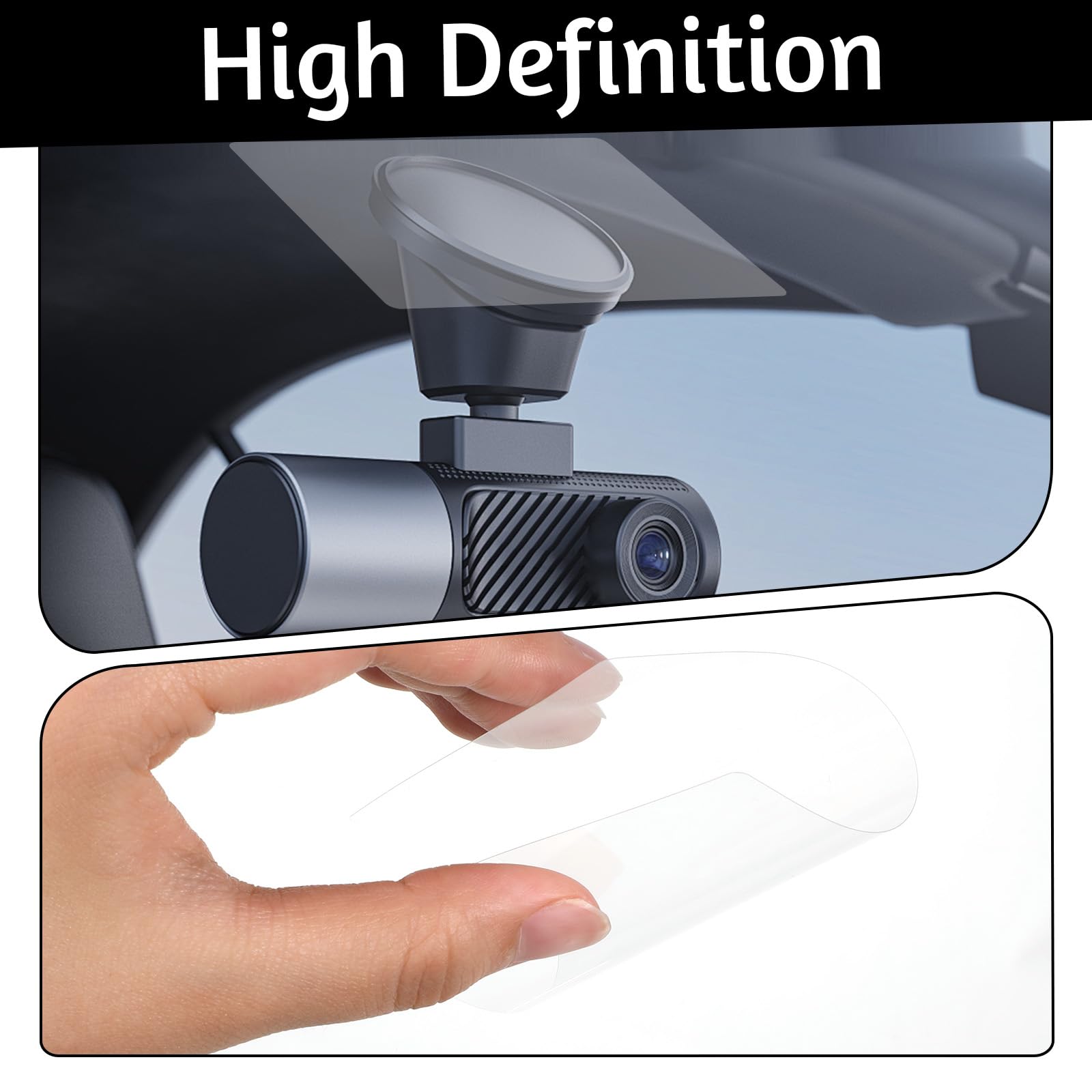 Antistatische Folien für Dashcam, 8 Stück, doppelseitiger Klebeschutz für Windschutzscheiben