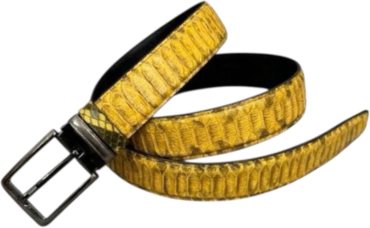 HandcraftedVN American Genuine Python Leather Belts for Women Men, Real Snakeskin Belts For Women's