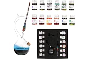 Handmade Calligraphy Glass Dip Pens and Ink Set