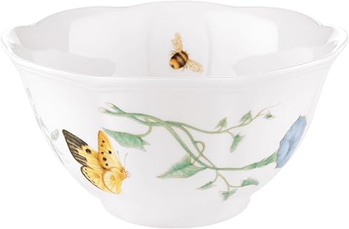 Lenox Butterfly Meadow 6083448 - Tazón para arroz, color blanco