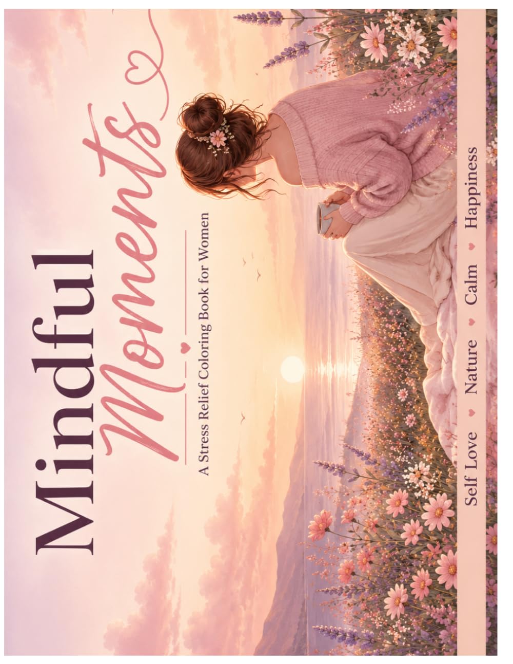 Mindful Moments – A Stress Relief Coloring Book for Women: Self Love, Nature, Calm & Happiness | 30 Relaxing Scenes for Mindfulness & Peace