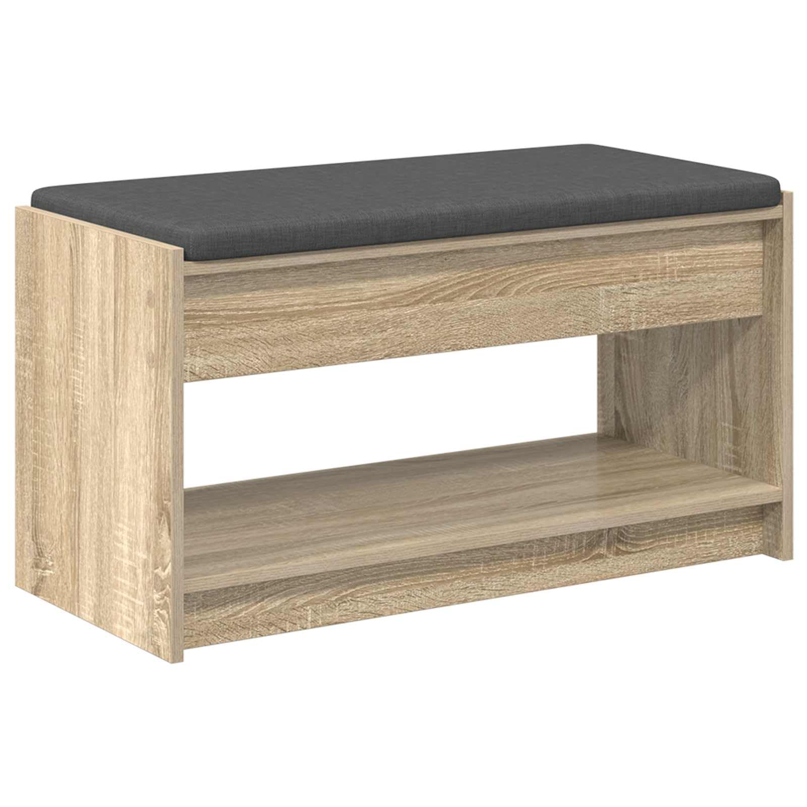 Banc de garde-robe chêne Sonoma pour ranger les chaussures et s'asseoir confortablement