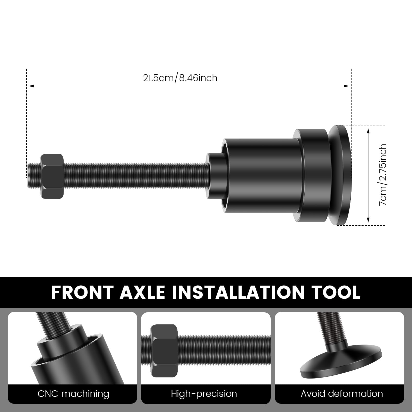 MABCIRY Inner Axle Side Seal Installation Tool for 30/44/60 Front Differentials, Metal Inner Axle Side Seal Installer Compatible with Many Models