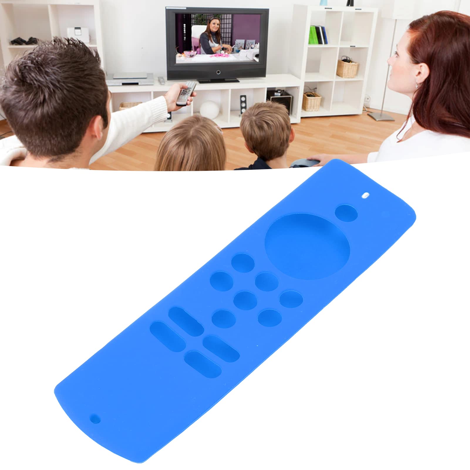Funda Protectora para Mando a Distancia, Funda para Mando a Distancia con Correa de Mano, Fundas Antideslizantes de Silicona a Prueba de Golpes para Mando a Distancia Fire TV Stick Lite(Azul)
