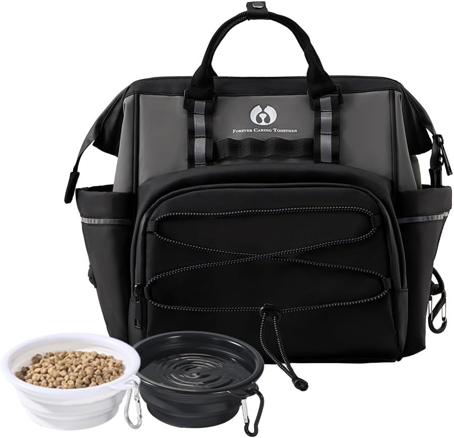 Airline-Approved Dog Travel Backpack with Collapsible Bowls & Leash Clip Airline-Approved Dog Travel Backpack with Collapsible Bowls & Leash Clip