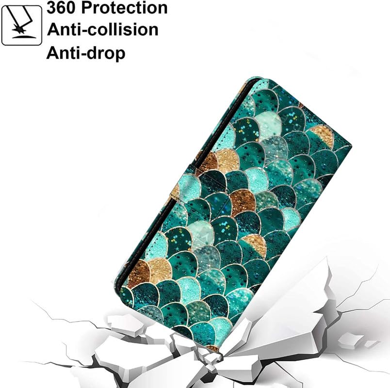 Image of Dkandy for OnePlus 11R 5G Printed PU Leather Magnetic Wallet Case Flip Cover for OnePlus 11R 5G (Green Fish)