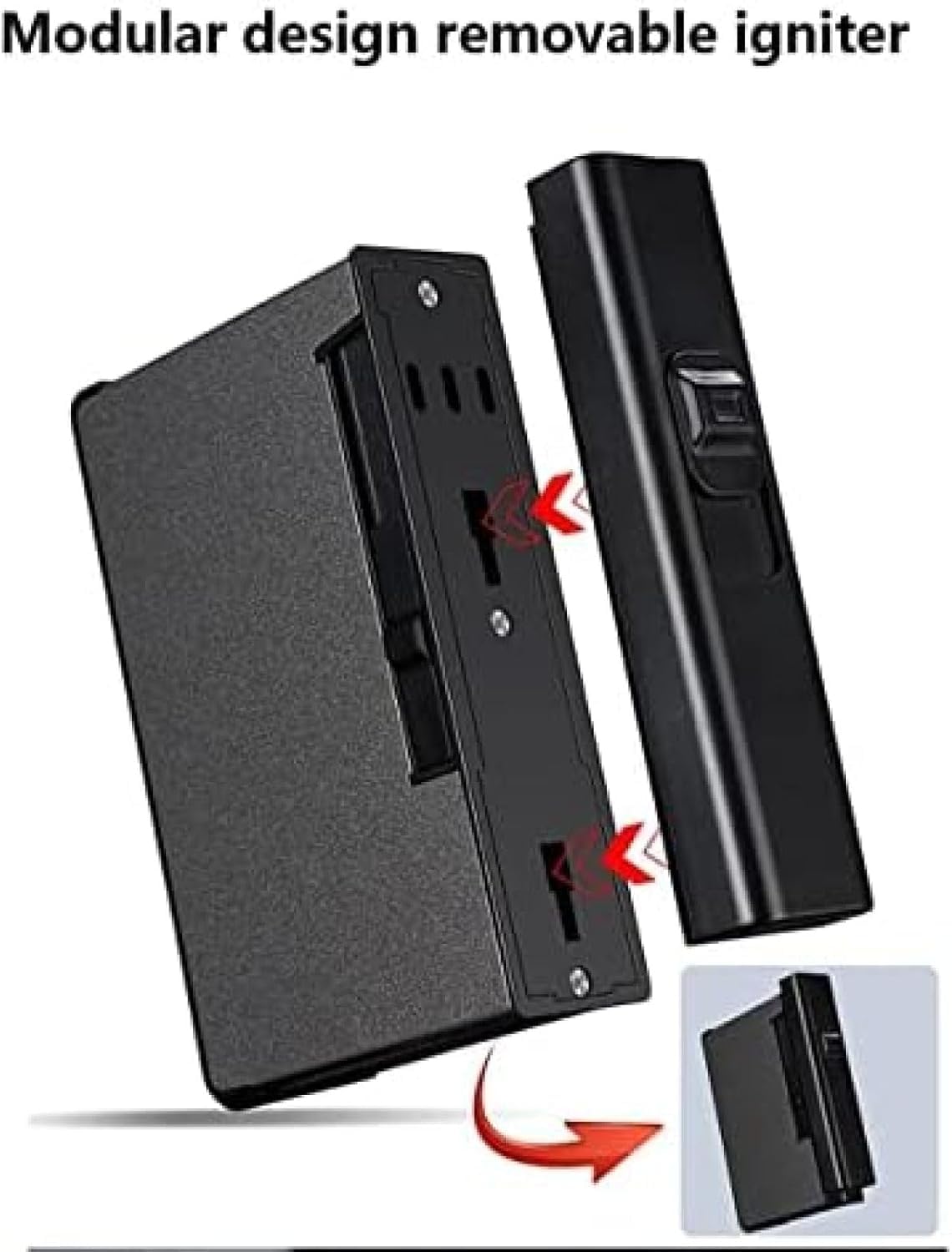 Portasigarette 2 in 1 con Accendino A Torcia A Getto, Confezione Completa da 20 Accendini Antivento E Antiumidità, Accendino A Gas per Sigarette da Campeggio All'aperto, Blue