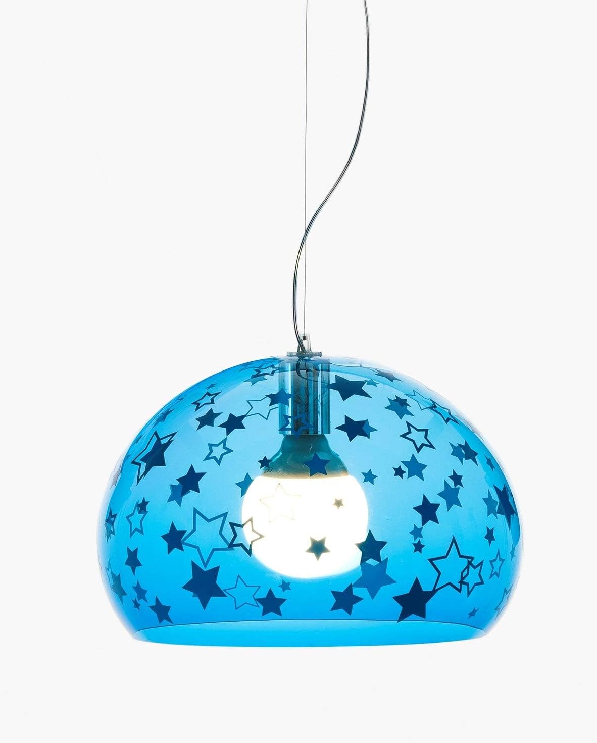 Kartell 9853WW A - Lámpara de techo infantil (acrílico, E27, 250 x 38 x 28 cm), color azul