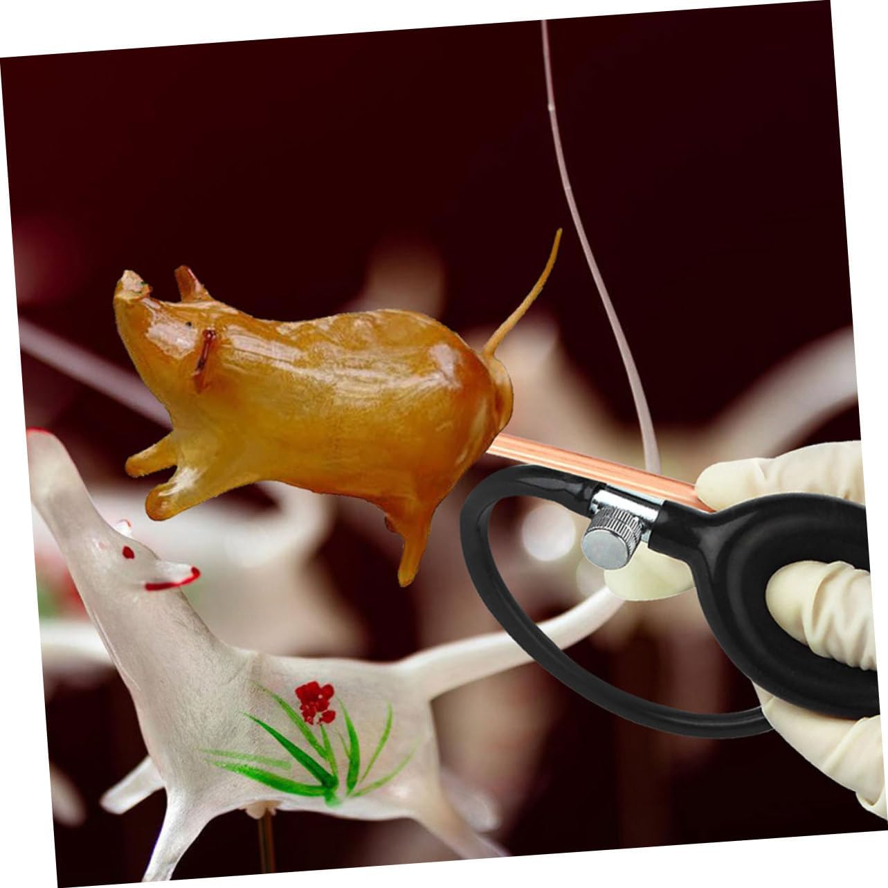3pcs Sugar Blower Tool with Copper Tube Manual Art Blower Pumps for Intricate Sugar Art Creations for Candy Shops Bakeries