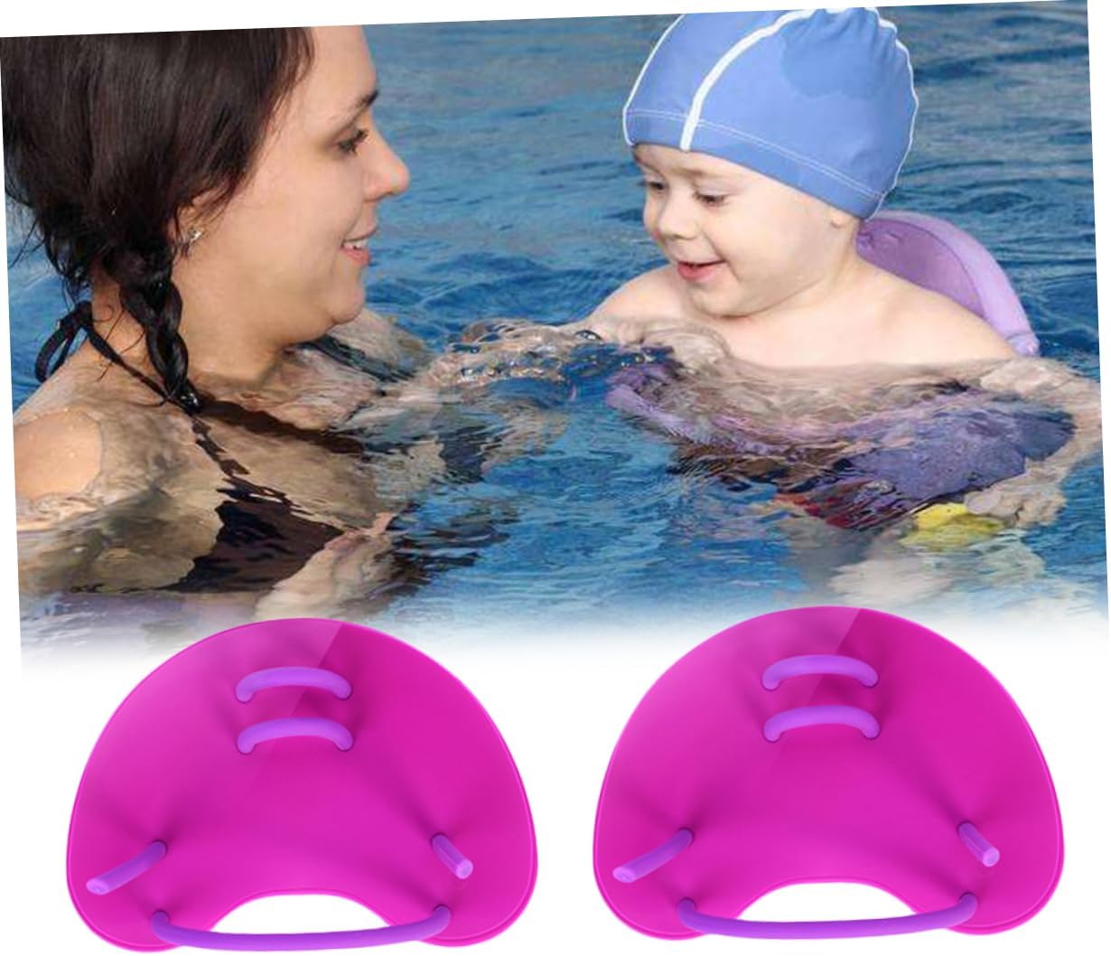 VANZACK Swim Glove Hand Webbed Paddles Training for Swimmers Waterproof and Comfortable Fit for Palm Sizes