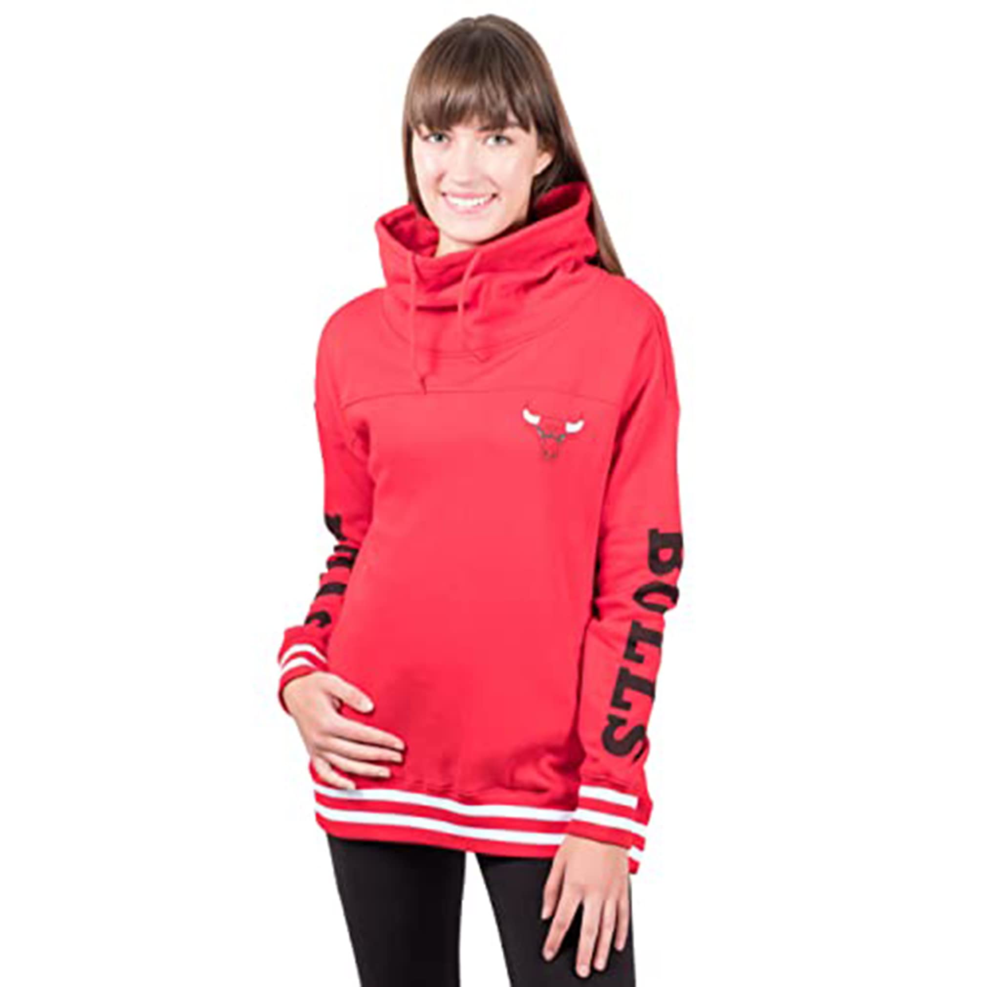 Ultra Game Women's NBA Official Super Soft Pullover Hoodie Funnel Sweatshirt