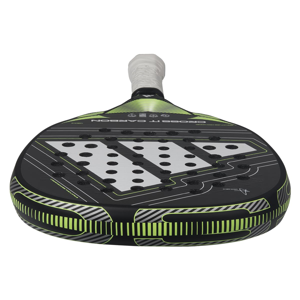 Pala de pádel adidas Cross IT Carbon 2026, Negra, Forma diamente,Goma eva Soft Performance,Fibra Carbono aluminizado 6k
