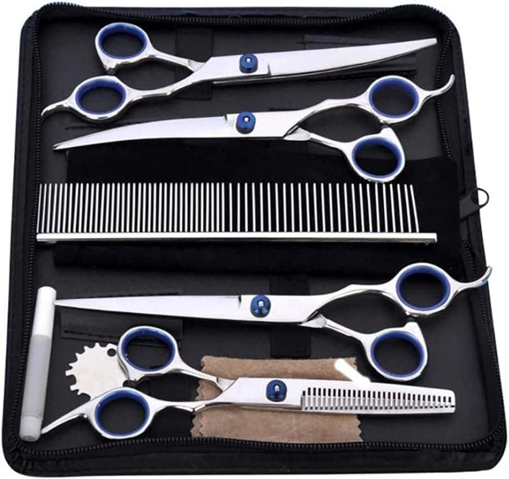 Ciseaux de coupe de cheveux et kit amincissant de coiffure 8-9 pcs