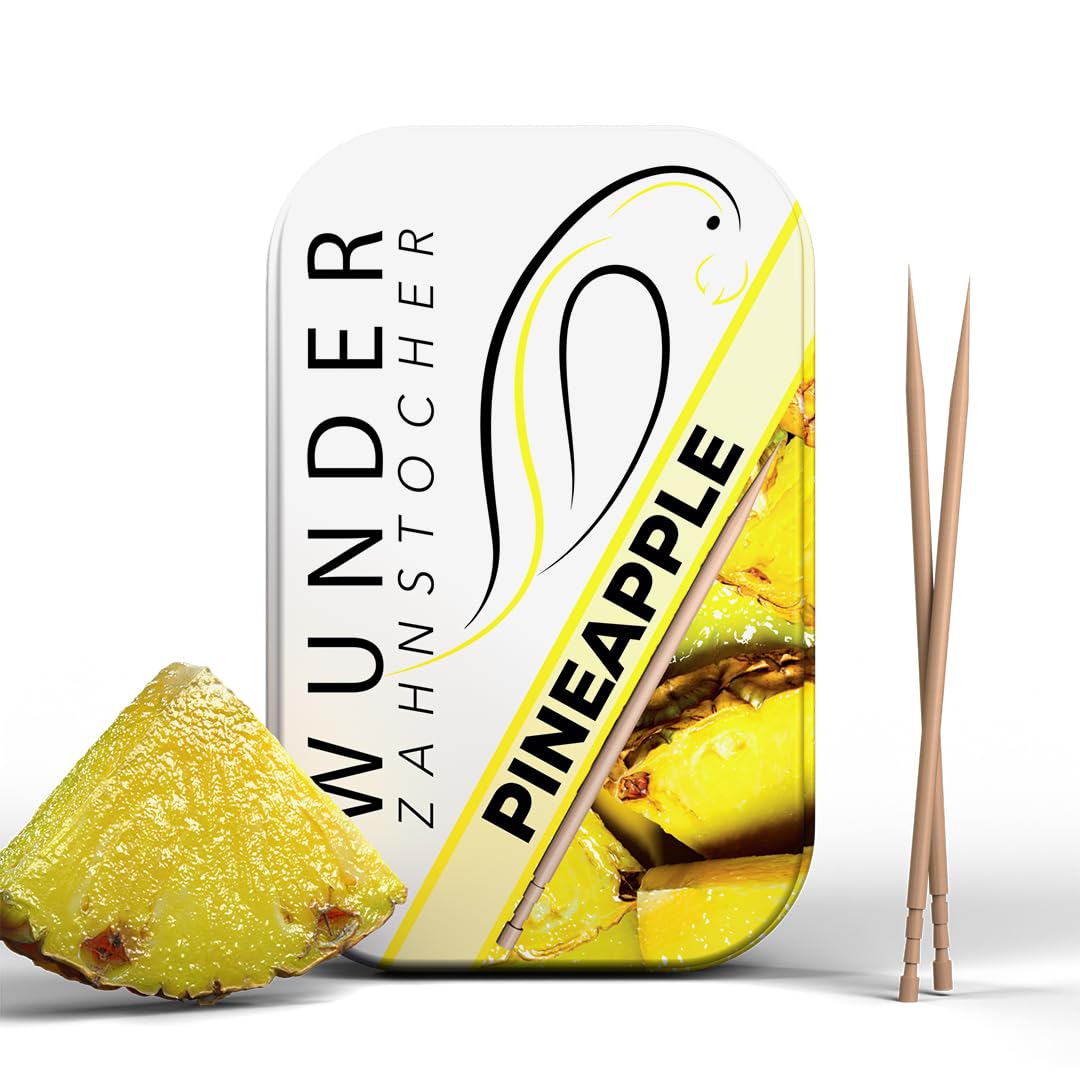 Wonder Toothpick Flavored Toothpicks Pineapple - Helps with Quit Smoking and Bad Habits - Stop Nail Biting - Fresh Breath - Teeth Cleaning On the Go - Nicotine Free - Sugar Free - Vegan - Kosher