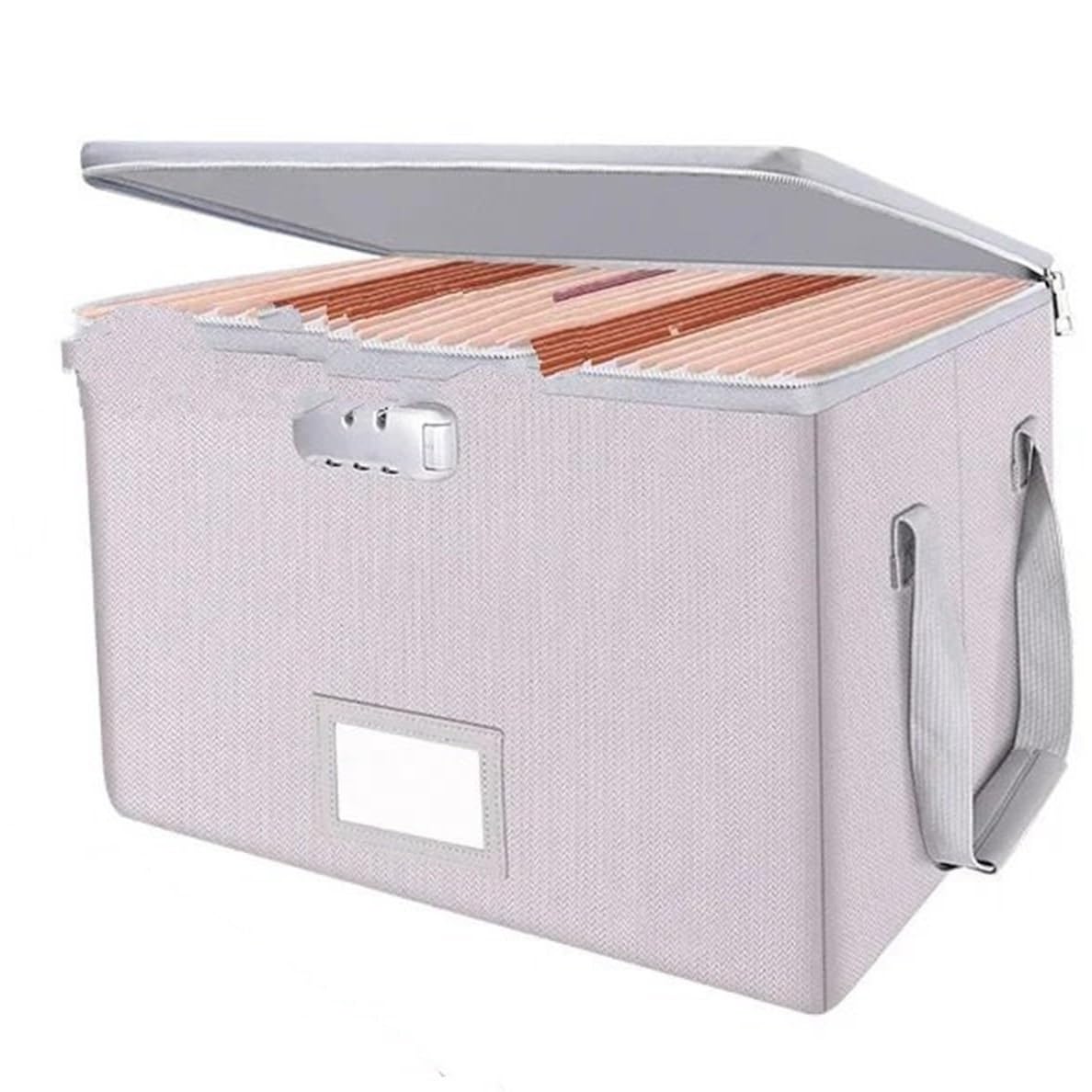 Haushaltstresor Safes Feuerfeste Dokumentenbox Fürs Büro, Große Kapazität, Wasserdicht, Sicherer Koffer, Reißverschluss, Dokumententasche Zur Aufbewahrung Von Wertsachen(B)