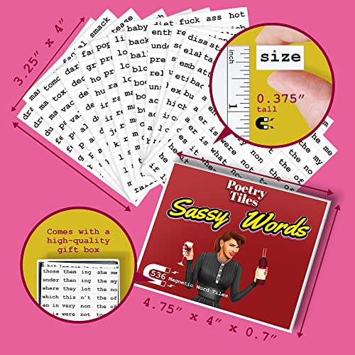 Poetry Tiles – Set de Imanes Decorativos Sassy Words miniatura 2
