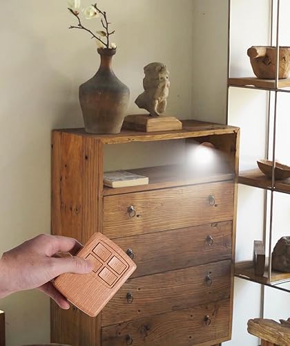 Vista 25 de Luces LED de disco con control remoto inalámbrico y temporizador automático, funciona con pilas, luces regulables debajo del gabinete para cocina