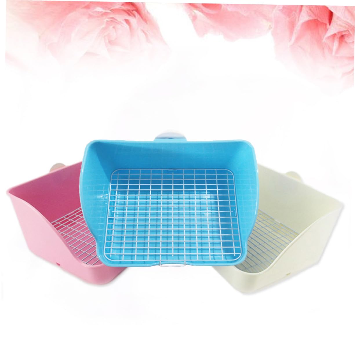 VANZACK Pet Toilet Trainer for Dog Rabbit Portable Potty Litter Box Wall Color