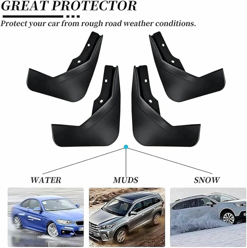 4 Pcs Splash Guards Wheel Mudflaps for Toyota Camry SE 2012 2013 2014 Car Front Rear Rubber Splash Guards