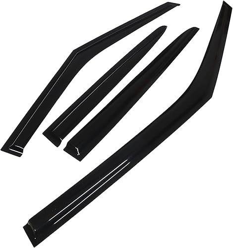 Miniatura 6 de WFLNHB Exterior 4 piezas negras viseras de ventana sombra sol lluvia protector de viento cubierta acrílico reemplazo para Hyundai Veloster 2011 2012