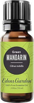 Edens Garden Mandarin- Green Essential Oil- 100% Pure Premium Grade, Undiluted, Natural, Therapeutic, Aromatherapy, The Best for Diffuser, Candle, Humidifiers, Kid Safe 10 ml .33 fl oz