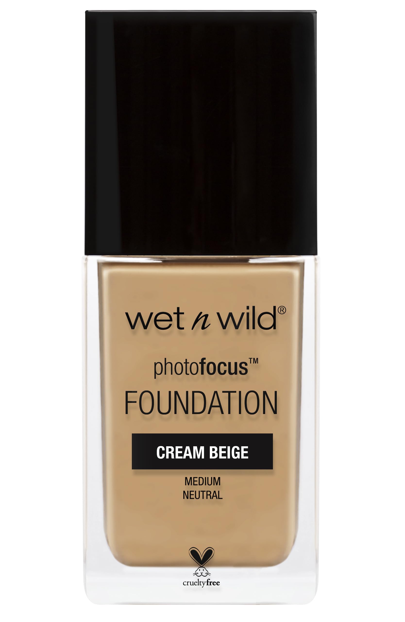 Wet n WildPhoto Focus Foundation, Cream Beige, 1 Oz.​/30 ml