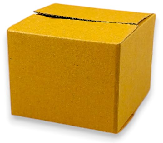 GLUN® 3Ply Yellow Corrugated Box, Shipping Box and Packaging Box for E-commerce websites use (Size 10.5 * 10.5 * 8cm) pack of 20