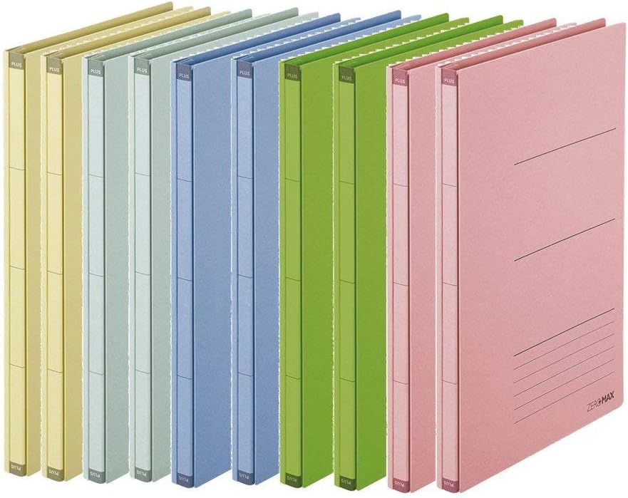 PLUSJapan Zeromax High Capacity Expandable File - Assorted Colours (Pack of 10)