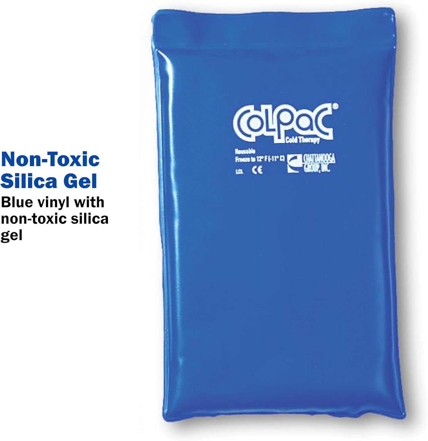 Chattanooga ColPac, Reusable Gel Ice Pack for Knee, Arm, Elbow, Shoulder, Back - Aches, Swelling, Bruises, Sprains, Inflammation, Half Size 2 Pack Bundle, Blue Vinyl, with a Lumintrail Bag