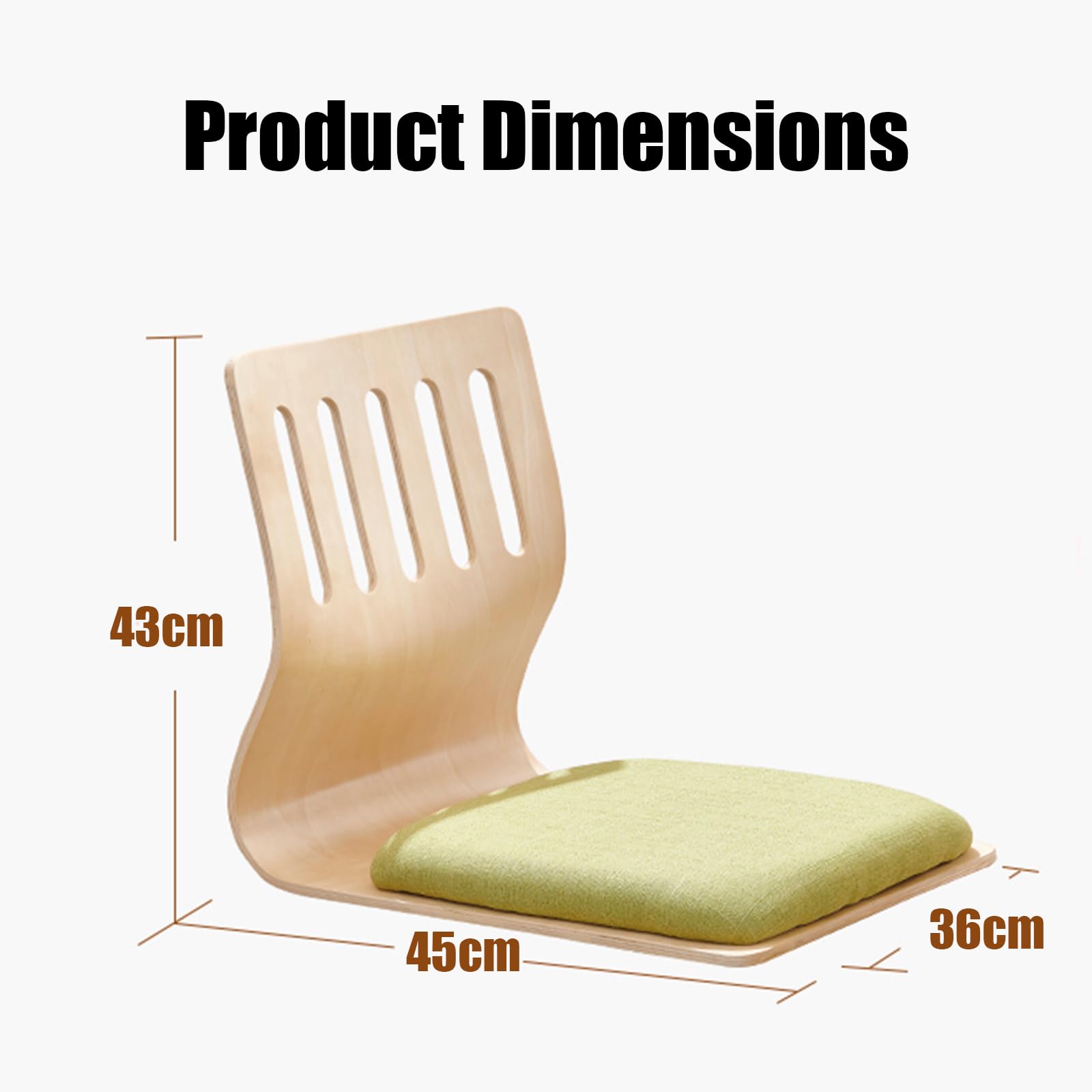 Silla De Suelo,Silla Japonesa De Suelo,Silla De Piso De MeditacióN,Ligera Y PortáTil,Resistente Al Desgaste, Relajarse En Cualquier Espacio