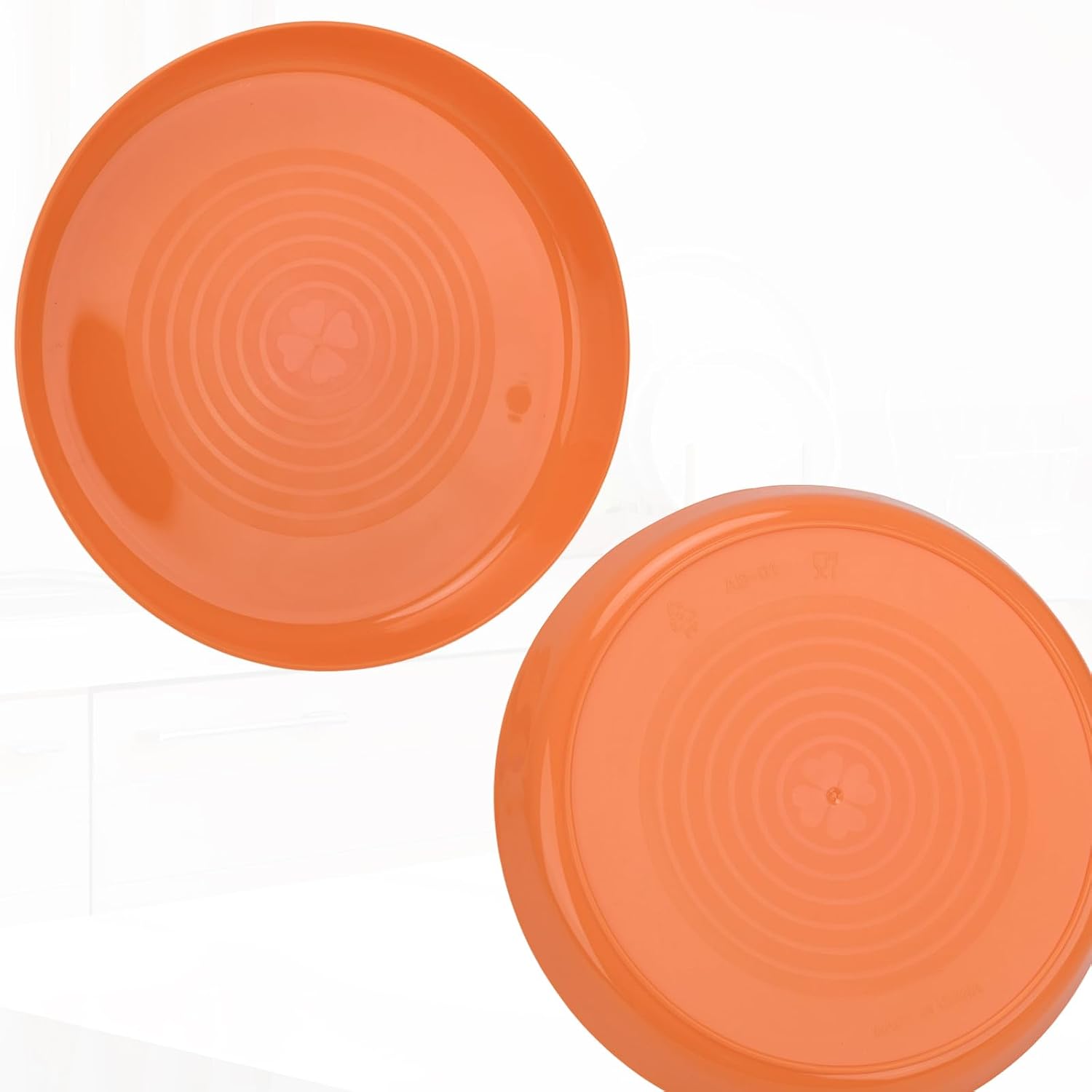 24 Pack 7 Inch Unbreakable Plastic Plates Reusable BPA Free Set